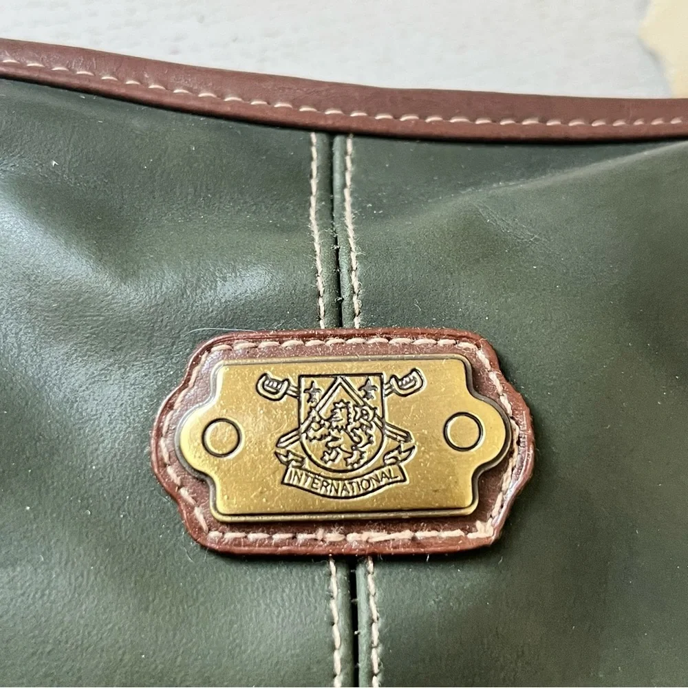 VTG Michael Stevens Y2K Small Retro Bag Crossbody Purse Green Brown Boho Grunge